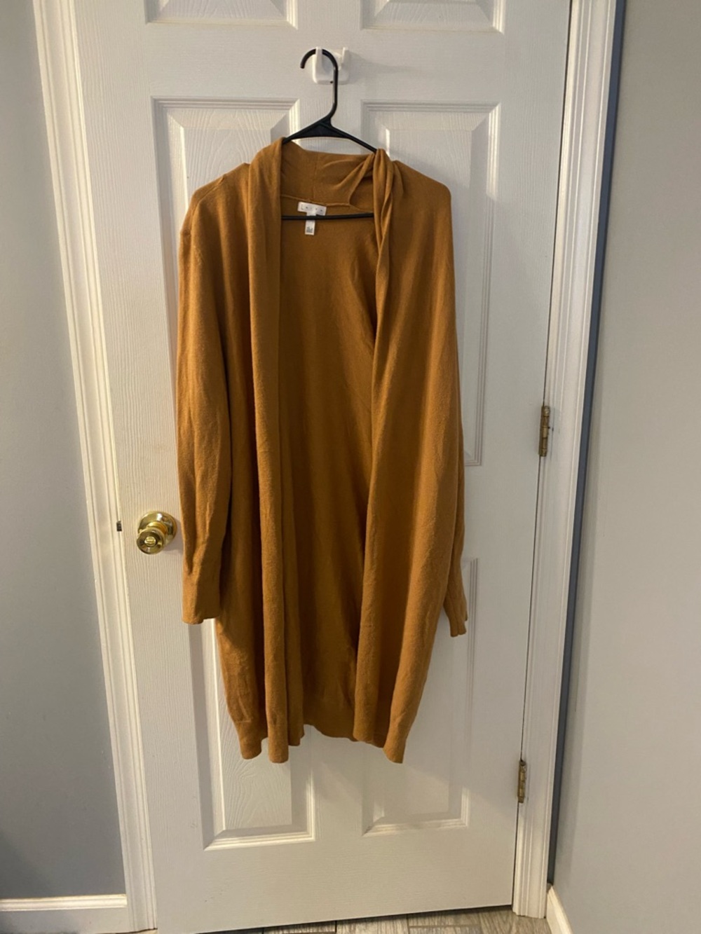 Open-Front Women's Cardigan Sweater in Mustard